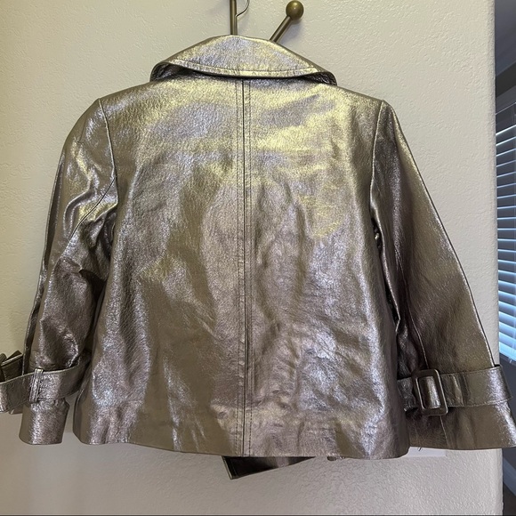 Révue leather metallic pewter jacket - Picture 3 of 3